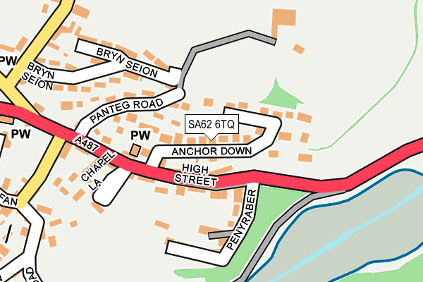 SA62 6TQ map - OS OpenMap – Local (Ordnance Survey)