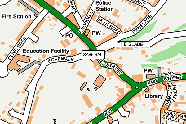 SA65 9AL map - OS OpenMap – Local (Ordnance Survey) SA65 9AL map - OS OpenMap – Local (Ordnance Survey)