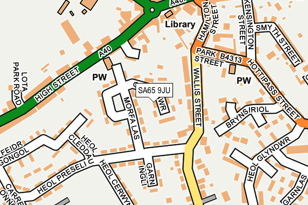 SA65 9JU map - OS OpenMap – Local (Ordnance Survey) SA65 9JU map - OS OpenMap – Local (Ordnance Survey)