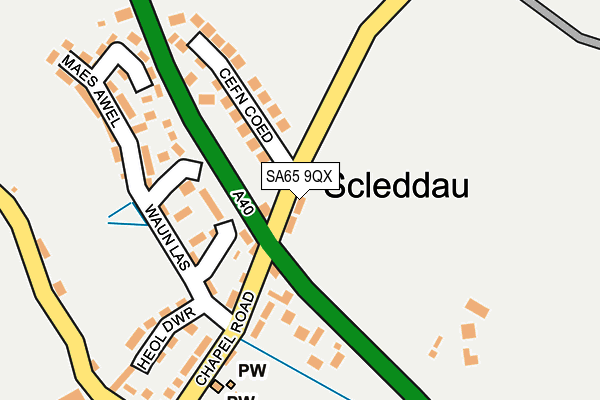 SA65 9QX map - OS OpenMap – Local (Ordnance Survey) SA65 9QX map - OS OpenMap – Local (Ordnance Survey)