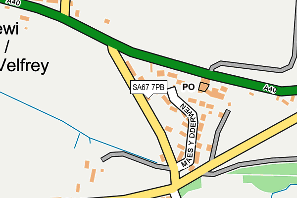 SA67 7PB map - OS OpenMap – Local (Ordnance Survey) SA67 7PB map - OS OpenMap – Local (Ordnance Survey)