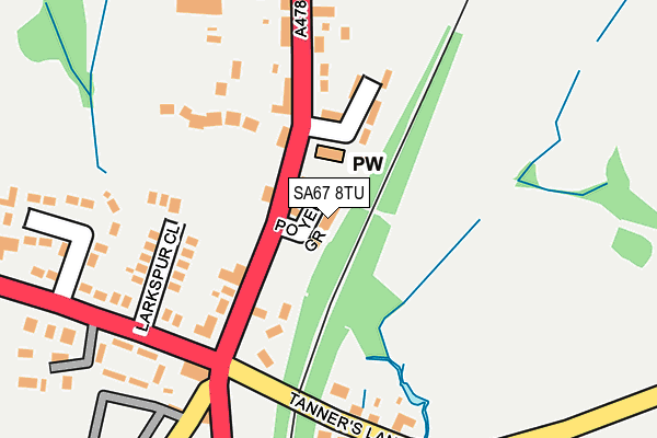 SA67 8TU map - OS OpenMap – Local (Ordnance Survey) SA67 8TU map - OS OpenMap – Local (Ordnance Survey)