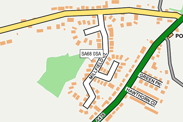SA68 0SA map - OS OpenMap – Local (Ordnance Survey) SA68 0SA map - OS OpenMap – Local (Ordnance Survey)