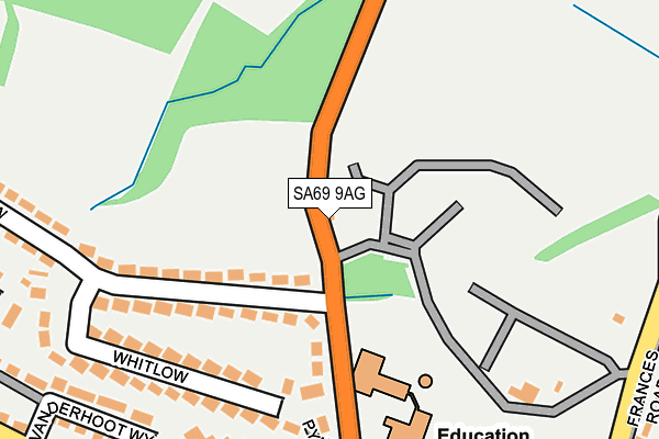 SA69 9AG map - OS OpenMap – Local (Ordnance Survey) SA69 9AG map - OS OpenMap – Local (Ordnance Survey)