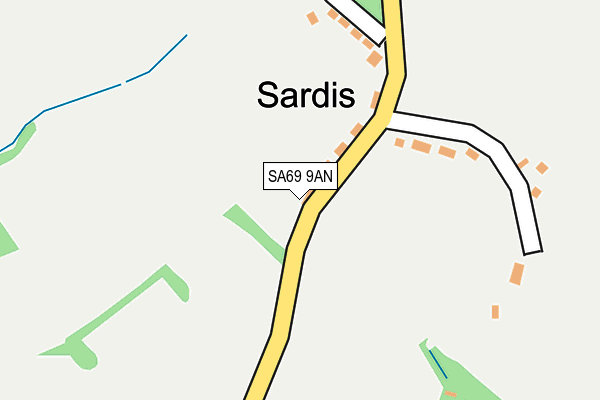 SA69 9AN map - OS OpenMap – Local (Ordnance Survey) SA69 9AN map - OS OpenMap – Local (Ordnance Survey)