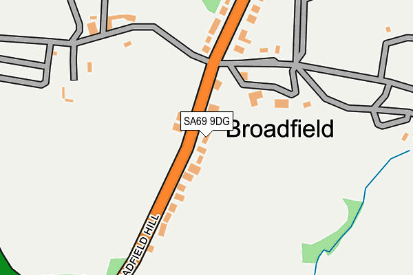 SA69 9DG map - OS OpenMap – Local (Ordnance Survey) SA69 9DG map - OS OpenMap – Local (Ordnance Survey)