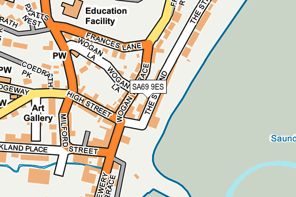 SA69 9ES map - OS OpenMap – Local (Ordnance Survey) SA69 9ES map - OS OpenMap – Local (Ordnance Survey)