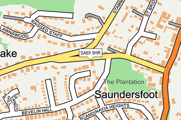 SA69 9HR map - OS OpenMap – Local (Ordnance Survey) SA69 9HR map - OS OpenMap – Local (Ordnance Survey)