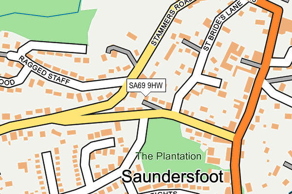 SA69 9HW map - OS OpenMap – Local (Ordnance Survey) SA69 9HW map - OS OpenMap – Local (Ordnance Survey)