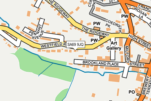 SA69 9JQ map - OS OpenMap – Local (Ordnance Survey) SA69 9JQ map - OS OpenMap – Local (Ordnance Survey)