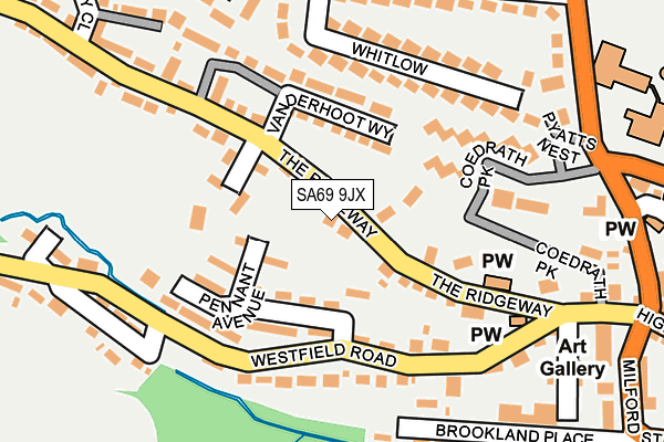 SA69 9JX map - OS OpenMap – Local (Ordnance Survey) SA69 9JX map - OS OpenMap – Local (Ordnance Survey)