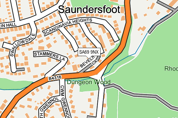 SA69 9NX map - OS OpenMap – Local (Ordnance Survey) SA69 9NX map - OS OpenMap – Local (Ordnance Survey)