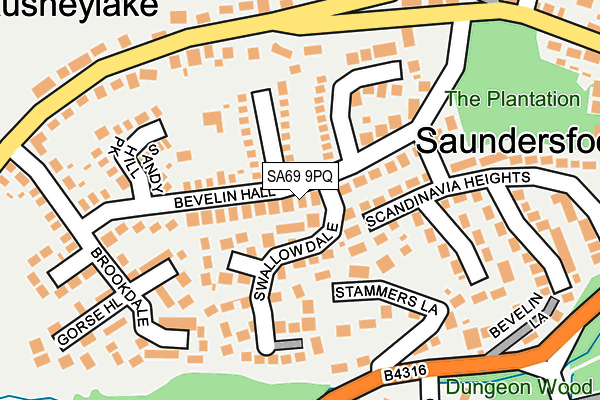 SA69 9PQ map - OS OpenMap – Local (Ordnance Survey) SA69 9PQ map - OS OpenMap – Local (Ordnance Survey)