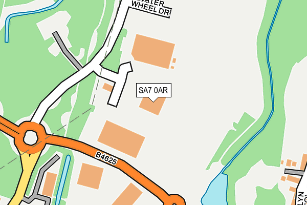 SA7 0AR map - OS OpenMap – Local (Ordnance Survey) SA7 0AR map - OS OpenMap – Local (Ordnance Survey)