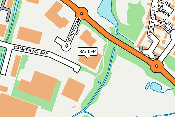 SA7 0EP map - OS OpenMap – Local (Ordnance Survey) SA7 0EP map - OS OpenMap – Local (Ordnance Survey)