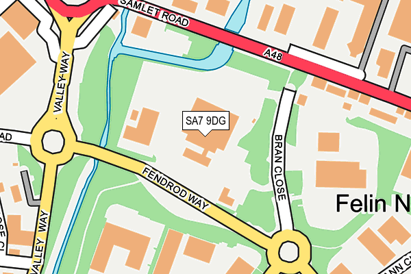 SA7 9DG map - OS OpenMap – Local (Ordnance Survey) SA7 9DG map - OS OpenMap – Local (Ordnance Survey)