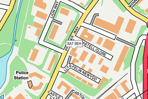 SA7 9EH map - OS OpenMap – Local (Ordnance Survey) SA7 9EH map - OS OpenMap – Local (Ordnance Survey)