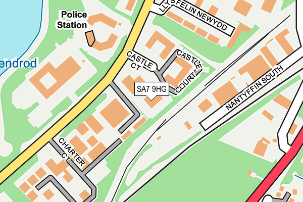 SA7 9HG map - OS OpenMap – Local (Ordnance Survey) SA7 9HG map - OS OpenMap – Local (Ordnance Survey)