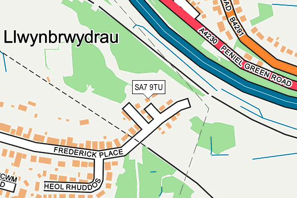 SA7 9TU map - OS OpenMap – Local (Ordnance Survey) SA7 9TU map - OS OpenMap – Local (Ordnance Survey)