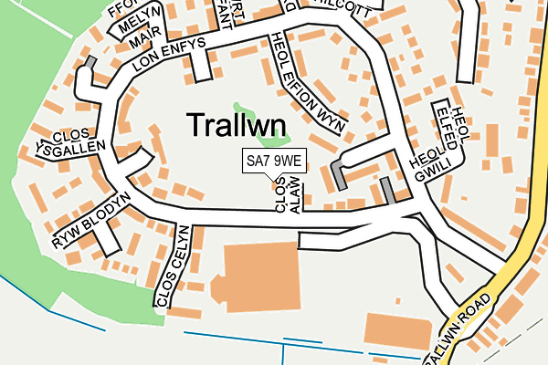 SA7 9WE map - OS OpenMap – Local (Ordnance Survey) SA7 9WE map - OS OpenMap – Local (Ordnance Survey)