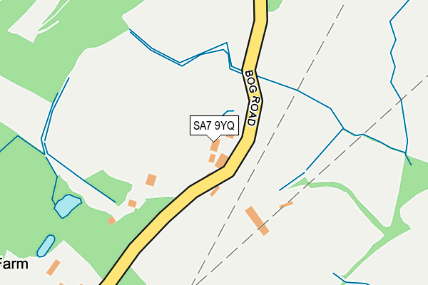 SA7 9YQ map - OS OpenMap – Local (Ordnance Survey) SA7 9YQ map - OS OpenMap – Local (Ordnance Survey)