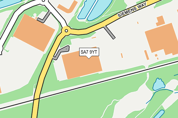 SA7 9YT map - OS OpenMap – Local (Ordnance Survey) SA7 9YT map - OS OpenMap – Local (Ordnance Survey)
