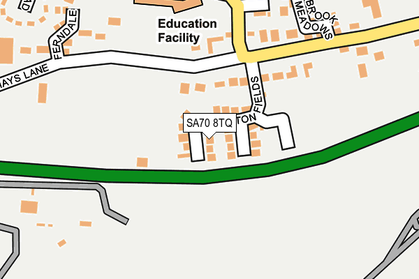 SA70 8TQ map - OS OpenMap – Local (Ordnance Survey) SA70 8TQ map - OS OpenMap – Local (Ordnance Survey)