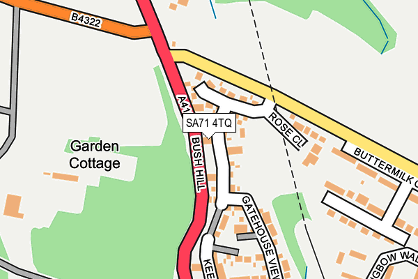 SA71 4TQ map - OS OpenMap – Local (Ordnance Survey)