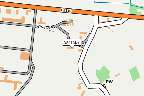 SA71 5DY map - OS OpenMap – Local (Ordnance Survey) SA71 5DY map - OS OpenMap – Local (Ordnance Survey)