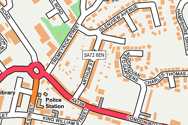 SA72 6EN map - OS OpenMap – Local (Ordnance Survey) SA72 6EN map - OS OpenMap – Local (Ordnance Survey)