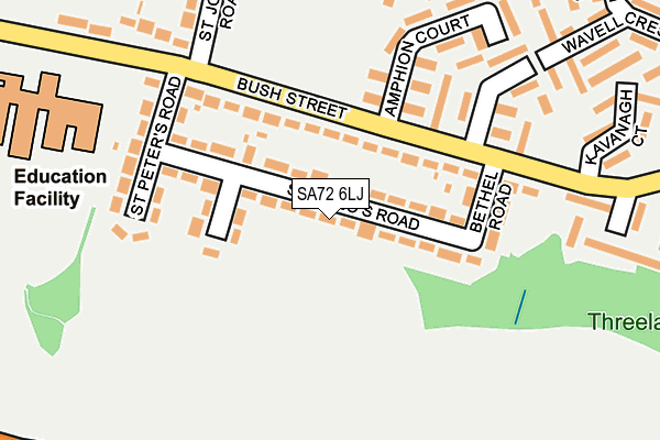 SA72 6LJ map - OS OpenMap – Local (Ordnance Survey) SA72 6LJ map - OS OpenMap – Local (Ordnance Survey)
