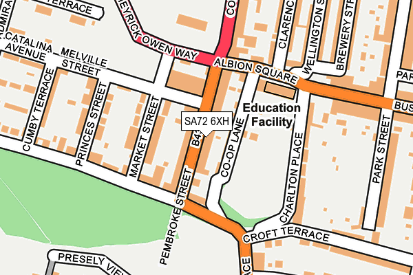 SA72 6XH map - OS OpenMap – Local (Ordnance Survey)