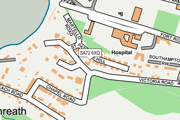 SA72 6XQ map - OS OpenMap – Local (Ordnance Survey) SA72 6XQ map - OS OpenMap – Local (Ordnance Survey)
