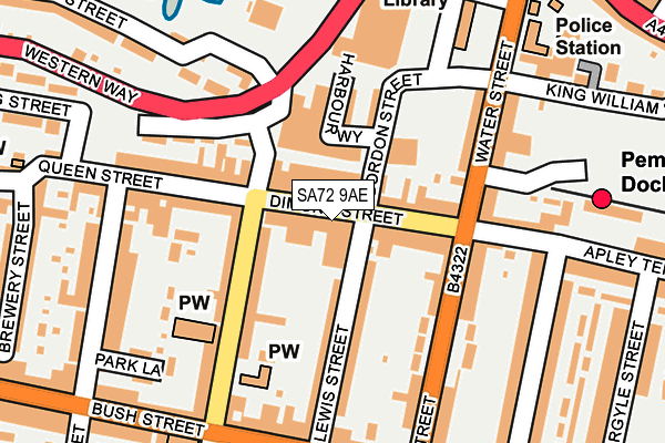 SA72 9AE map - OS OpenMap – Local (Ordnance Survey) SA72 9AE map - OS OpenMap – Local (Ordnance Survey)