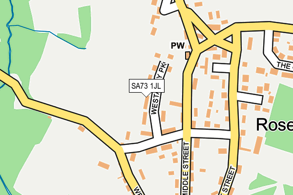 SA73 1JL map - OS OpenMap – Local (Ordnance Survey) SA73 1JL map - OS OpenMap – Local (Ordnance Survey)