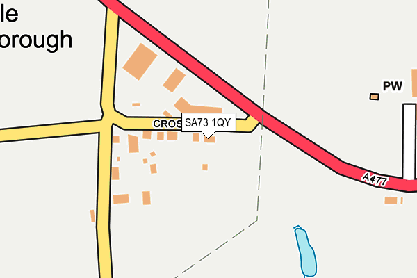 SA73 1QY map - OS OpenMap – Local (Ordnance Survey) SA73 1QY map - OS OpenMap – Local (Ordnance Survey)