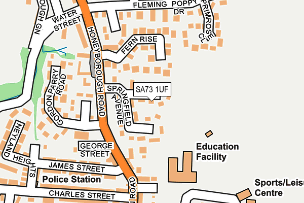 SA73 1UF map - OS OpenMap – Local (Ordnance Survey) SA73 1UF map - OS OpenMap – Local (Ordnance Survey)