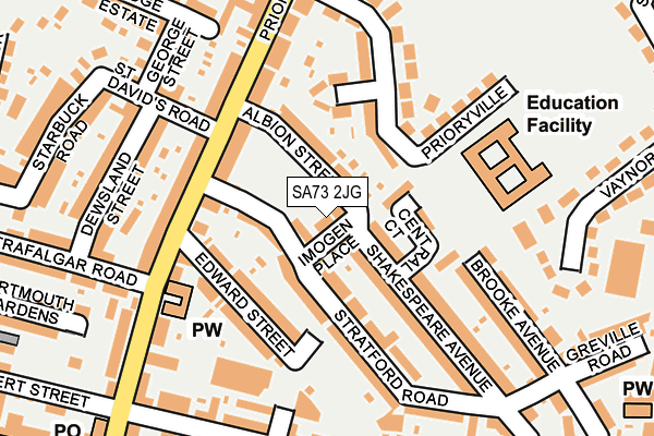 SA73 2JG map - OS OpenMap – Local (Ordnance Survey) SA73 2JG map - OS OpenMap – Local (Ordnance Survey)