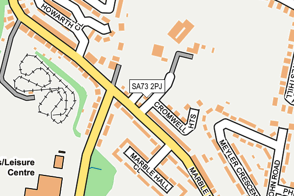 SA73 2PJ map - OS OpenMap – Local (Ordnance Survey) SA73 2PJ map - OS OpenMap – Local (Ordnance Survey)