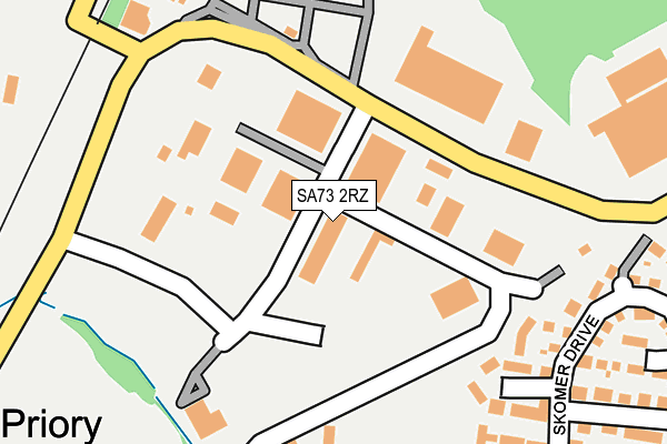 SA73 2RZ map - OS OpenMap – Local (Ordnance Survey) SA73 2RZ map - OS OpenMap – Local (Ordnance Survey)