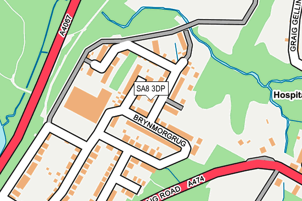 SA8 3DP map - OS OpenMap – Local (Ordnance Survey) SA8 3DP map - OS OpenMap – Local (Ordnance Survey)