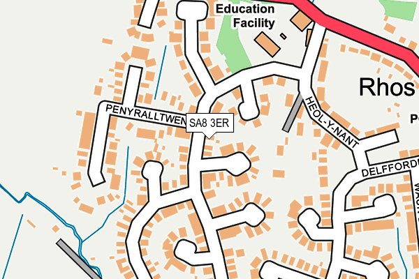SA8 3ER map - OS OpenMap – Local (Ordnance Survey) SA8 3ER map - OS OpenMap – Local (Ordnance Survey)