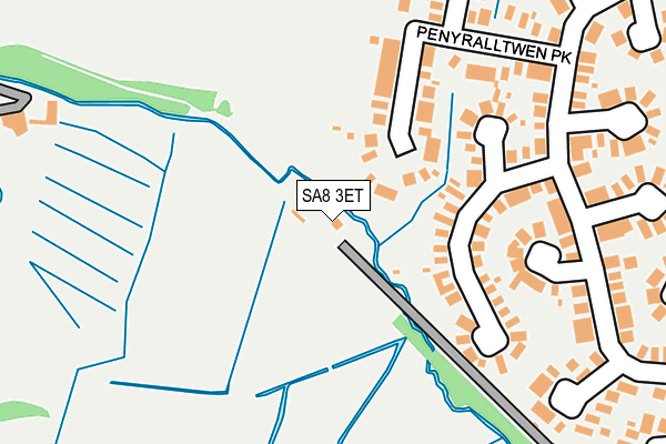 SA8 3ET map - OS OpenMap – Local (Ordnance Survey) SA8 3ET map - OS OpenMap – Local (Ordnance Survey)