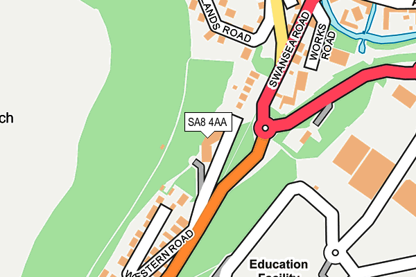 SA8 4AA map - OS OpenMap – Local (Ordnance Survey) SA8 4AA map - OS OpenMap – Local (Ordnance Survey)