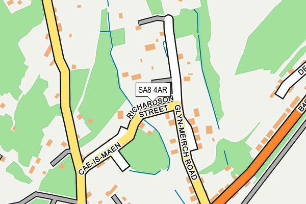 SA8 4AR map - OS OpenMap – Local (Ordnance Survey) SA8 4AR map - OS OpenMap – Local (Ordnance Survey)