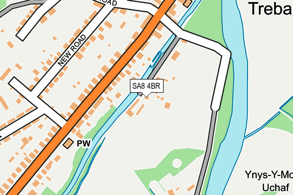 SA8 4BR map - OS OpenMap – Local (Ordnance Survey) SA8 4BR map - OS OpenMap – Local (Ordnance Survey)