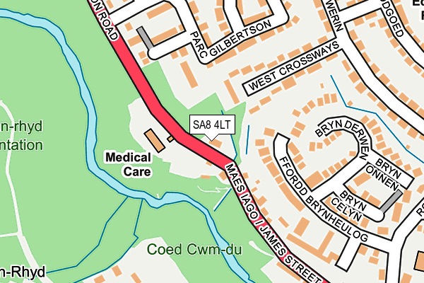 SA8 4LT map - OS OpenMap – Local (Ordnance Survey) SA8 4LT map - OS OpenMap – Local (Ordnance Survey)