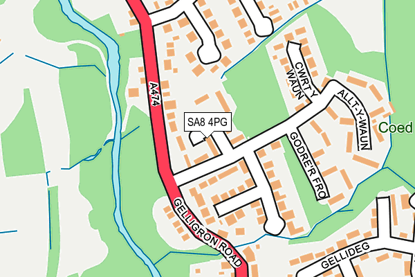 SA8 4PG map - OS OpenMap – Local (Ordnance Survey) SA8 4PG map - OS OpenMap – Local (Ordnance Survey)