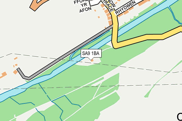SA9 1BA map - OS OpenMap – Local (Ordnance Survey) SA9 1BA map - OS OpenMap – Local (Ordnance Survey)