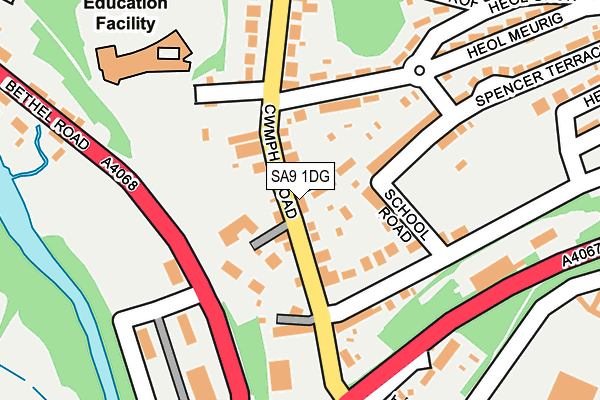 SA9 1DG map - OS OpenMap – Local (Ordnance Survey) SA9 1DG map - OS OpenMap – Local (Ordnance Survey)